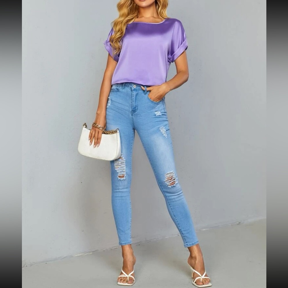 Luxe cuff sleeve blouse - Picture 5 of 16